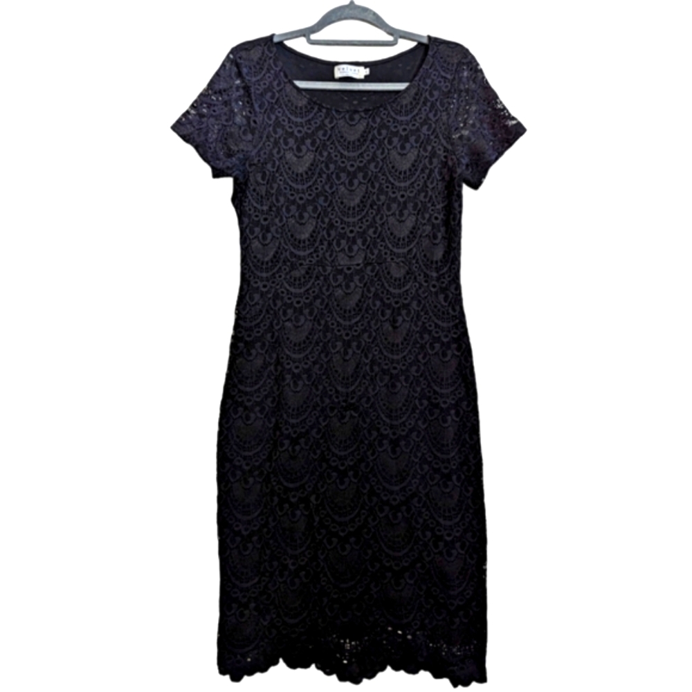 Revolve Velvet by G&S Kiara Lace Zoya Dress Black Size Large
